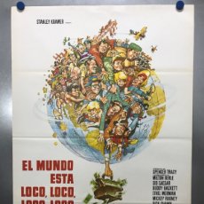 Cine: POSTER - EL MUNDO ESTA LOCO LOCO LOCO LOCO, SPENCER TRACY, MICKEY ROONEY, KEATON - AÑO 1974
