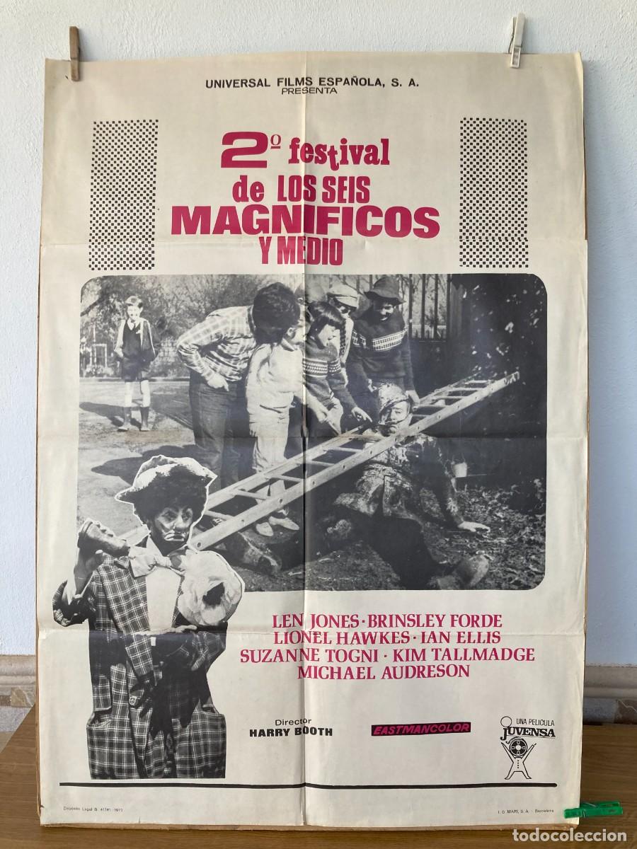 Cine: Cartel cine original 2&ordm; FESTIVAL DE LOS SEIS MAGNIFICOS Y MEDIO (1969) / 70x100 / Harry Booth