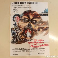 Cine: ”EL NIÑO QUE LLORABA AL HOMBRE LOBO” CARTEL ORIGINAL ESTRENO 1974 MUY BUEN ESTADO