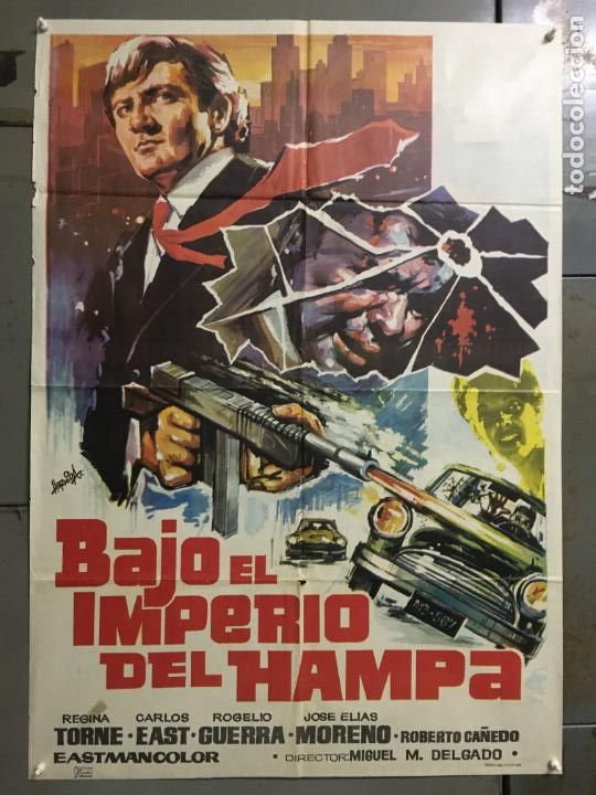 Cine: BG10D BAJO EL IMPERIO DEL HAMPA RAMON ARMENGOD POSTER ORIGINAL 70X100 ESTRENO