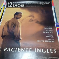 Cine: EL PACIENTE INGLÉS - RALPH FIENNES, JULIETTE BINOCHE - POSTER ORIGINAL LAUREN GRAN TAMAÑO 1996