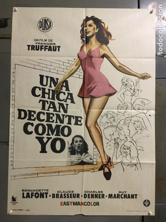 Cinema: BT17D UNA CHICA TAN DECENTE COMO YO TRUFFAUT POSTER ORIGINAL 70X100 ESTRENO