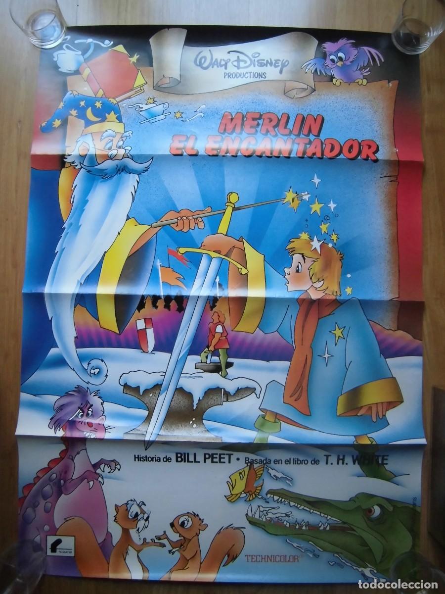 Cine: CARTEL WALT DISNEY MERLIN EL ENCANTADOR A&Ntilde;OS 80
