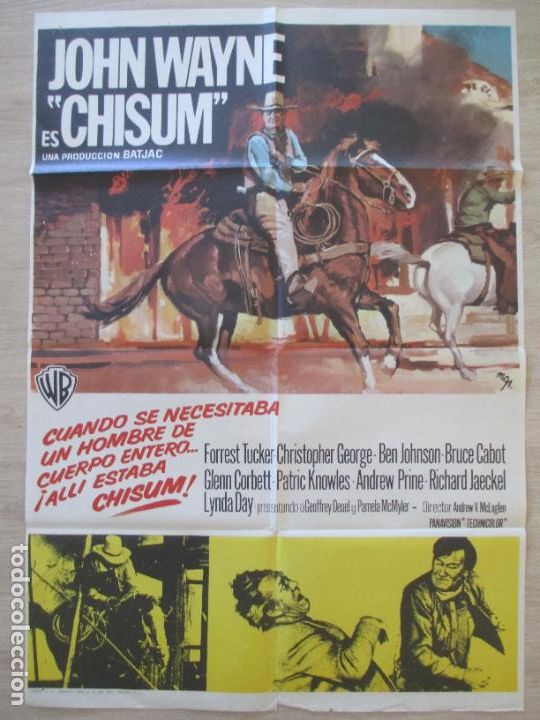 Kino: CARTEL CINE CHISUM JOHN WAYNE FORREST TUCKER CHRISTOPHER GEORGE MCP 1970 C749