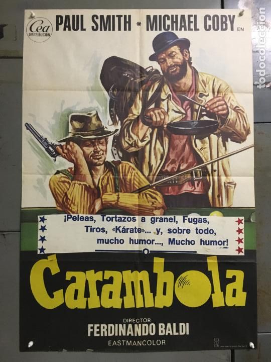Cinema: CO70D CARAMBOLA BILLAR SPAGHETTI WESTERN POSTER ORIGINAL 70X100 ESTRENO