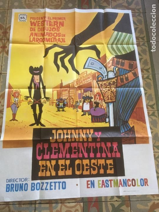 Cine: johnny y clementina en el oeste poster original antiguo