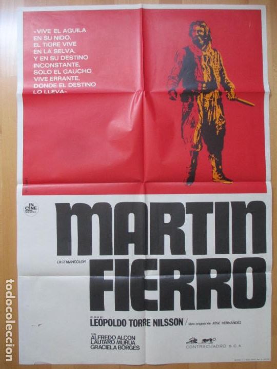 Kino: CARTEL CINE, MARTIN FIERRO, LEOPOLDO TORRE NILSSON, 1969, C626