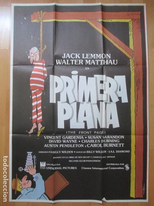 Kino: CARTEL CINE PRIMERA PLANA JACK LEMMON WALTER MATTHAU 1975 C2219