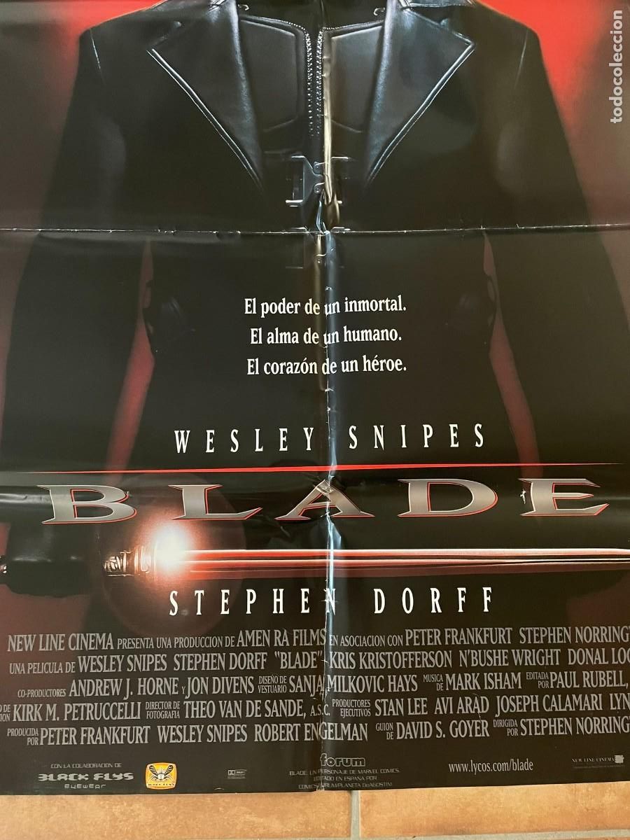 Cine: BLADE. POSTER ORIGINAL. 70 X 100 - Foto 2