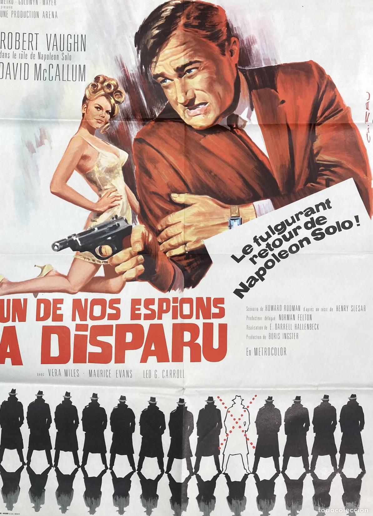 Kino: Affiche de cin&eacute;ma des ann&eacute;es 60 un de nos espions a disparu