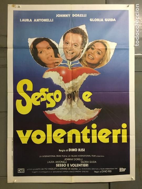 Cin&eacute;ma: DF48D SESSO E VOLENTIERI LAURA ANTONELLI GLORIA GUIDA POSTER ORIGINAL ITALIANO 100X140
