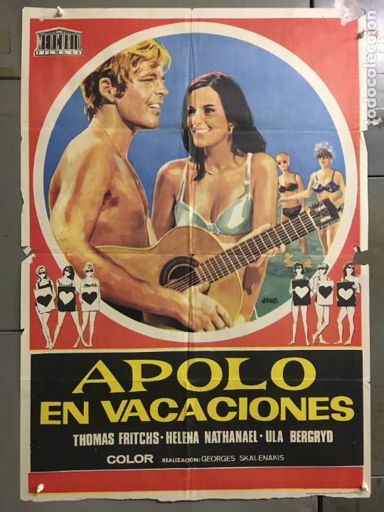 Cinema: DN94 APOLO EN VACACIONES CINE GRIEGO POSTER ORIGINAL 70X100 ESTRENO