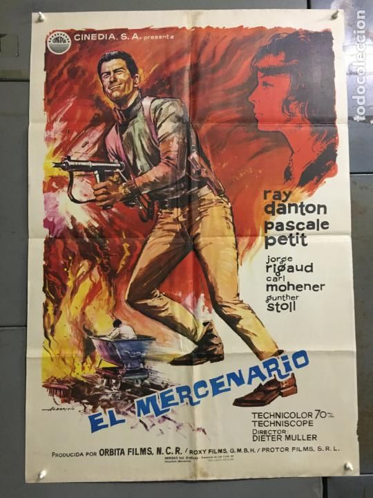 Kino: EA55 EL MERCENARIO RAY DANTON PASCALE PETIT INMA DE SANTIS ALBERICIO POSTER ORIG 70X100 ESTRENO