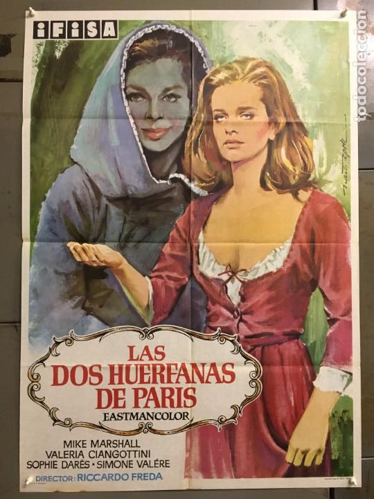 Kino: EL60D LAS DOS HUERFANAS DE PARIS SOPHIE DARES VALERIA CIANGOTTINI POSTER ORIGINAL ESTRENO 70X100