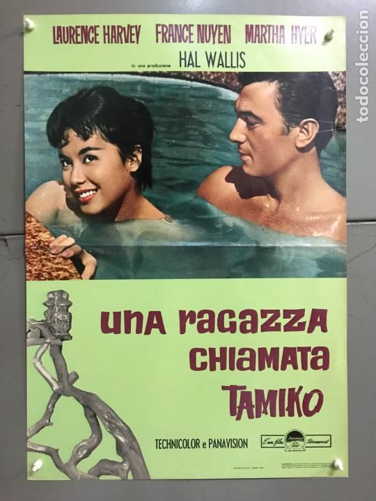 Kino: EM10D UNA MUCHACHA LLAMADA TAMIKO LAURENCE HARVEY FRANCE NUYEN POSTER ORIGINAL ITALIANO 47X68