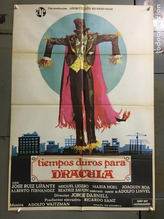 Cinema: EN32D TIEMPOS DUROS PARA DRACULA JOSE LIFANTE JOAQUIN ROA POSTER ORIGINAL 70X100 ESTRENO