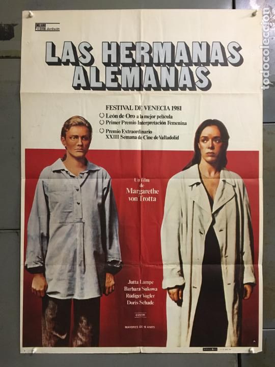 Kino: EP23D LAS HERMANAS ALEMANAS MARGARETHE VON TROTTA POSTER ORIGINAL 70X100 ESTRENO