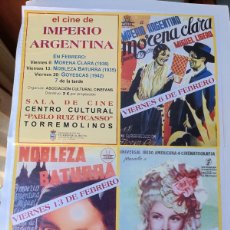 Cine: POSTER CARTEL. EL CINE DE IMPERIO ARGENTINA. HOMENAJE A LA GRAN IMPERIO. 43X30 CMTS.