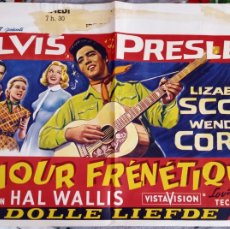 Cine: ELVIS PRESLEY LOVING YOU CARTEL CINE ORIGINAL BELGA 1957