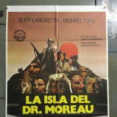 Cine: ET97D LA ISLA DEL DR. MOREAU BURT LANCASTER POSTER ORIGINAL 70X100 ESTRENO