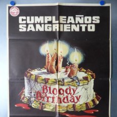 Cine: POSTER - CUMPLEAÑOS SANGRIENTO, LORI LETHIN, MELINDA CORDELL, AÑO 1981