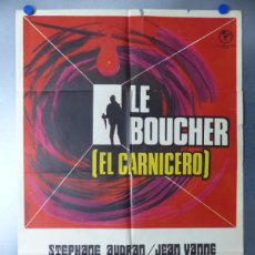 Cine: POSTER - LE BOUCHER, EL CARNICERO, STEPHANE AUDRAN, JEAN VANNE - AÑO 1971