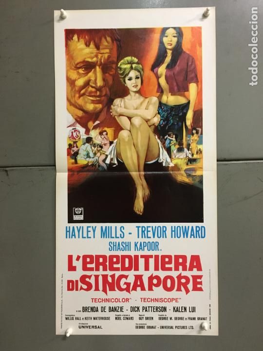 Cin&eacute;ma: EX04D LA HEREDERA DE SINGAPUR HAYLEY MILLS POSTER ORIGINAL ITALIANO 33X70