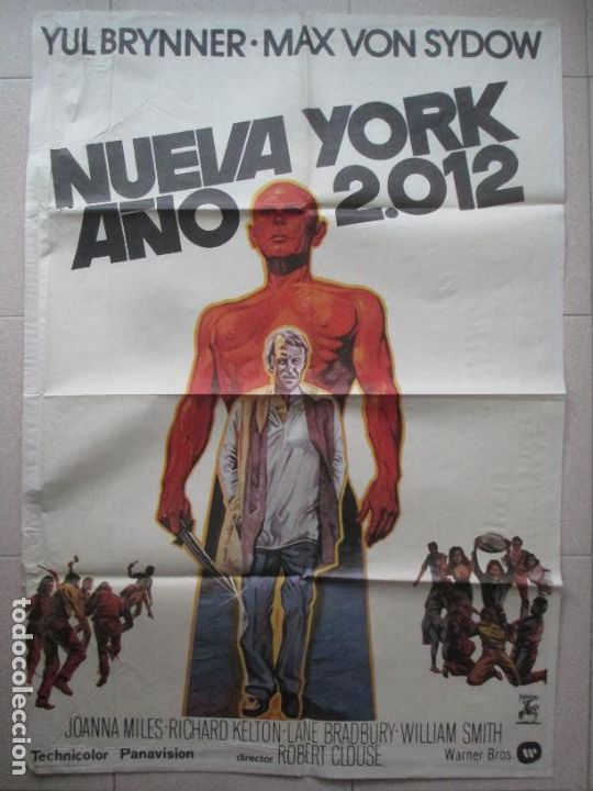 Kino: CARTEL CINE NUEVA YORK A&Ntilde;O 2012 YUL BRYNNER MAX VON SYDOW 1975 C2321