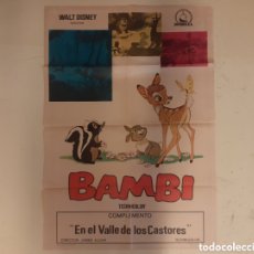 Cine: ”BAMBI” WALT DISNEY CARTEL ORIGINAL REPOSICIÓN 1970 VER INFO.