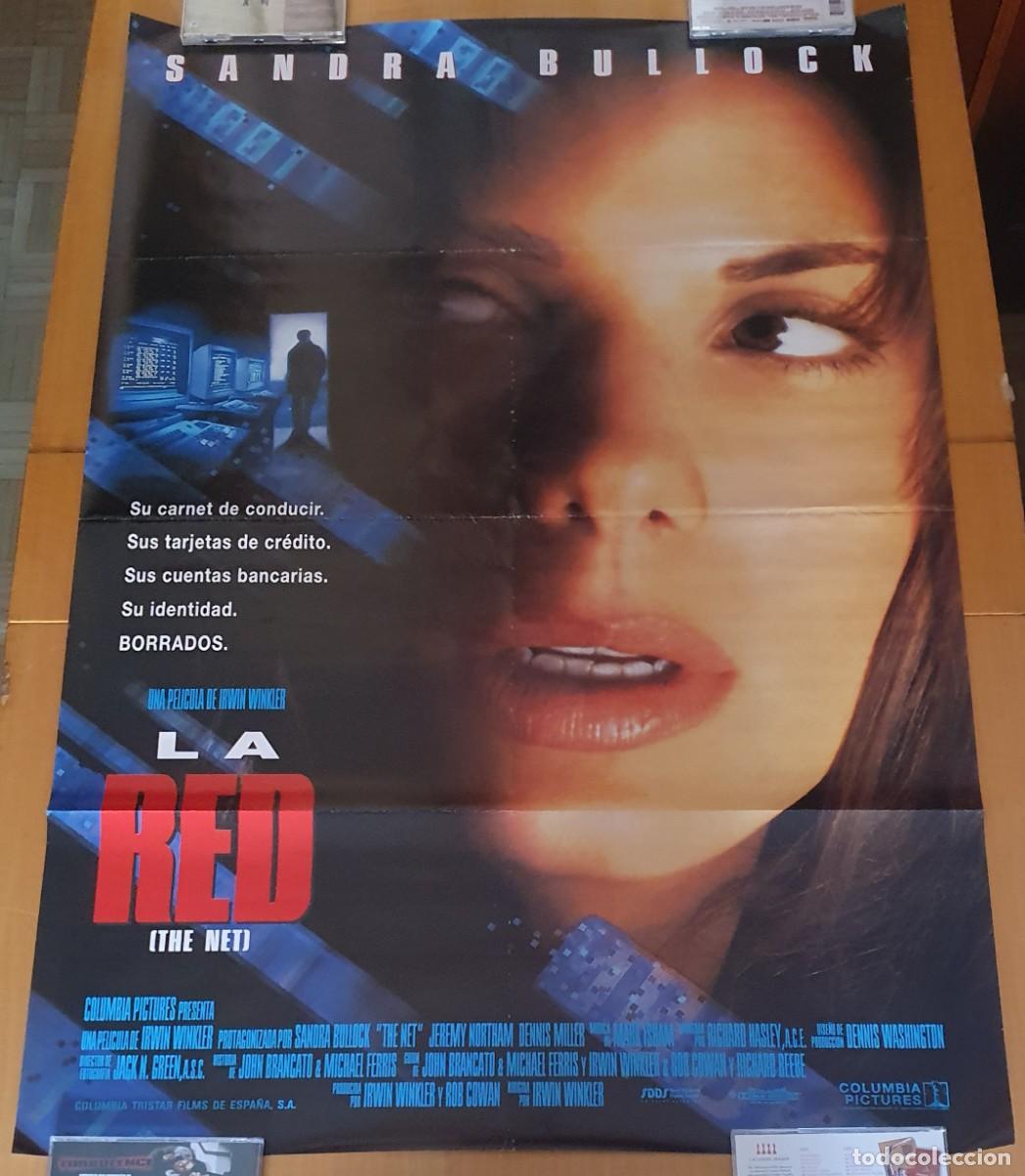 Cin&eacute;ma: P&oacute;ster original estreno espa&ntilde;ol de LA RED Sandra Bullock. Tama&ntilde;o 67,5 x 97 cm. Est&aacute; doblado