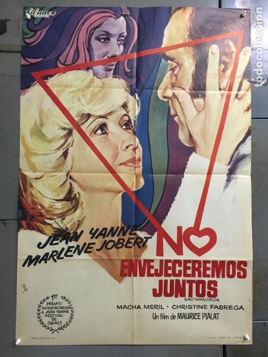 Kino: GT61 NO ENVEJECEREMOS JUNTOS JEAN YANNE MARLENE JOBERT POSTER ORIGINAL 70X100 ESTRENO