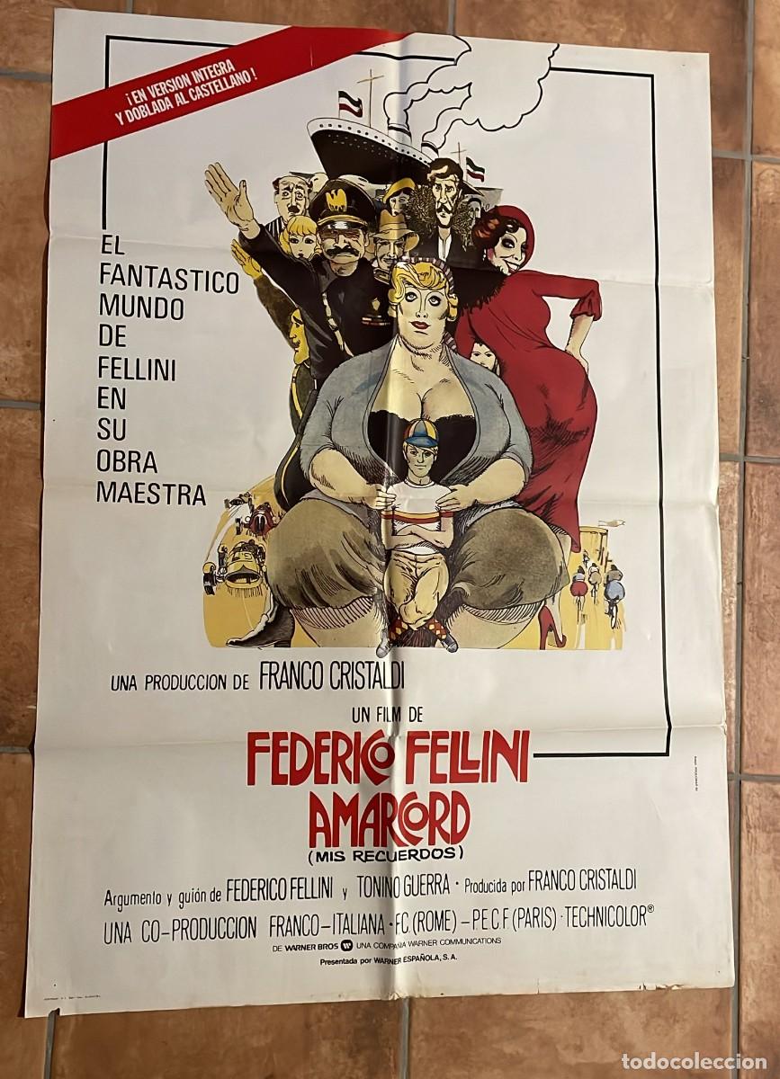 Cine: AMARCORD POSTER ORIGINAL - Foto 1