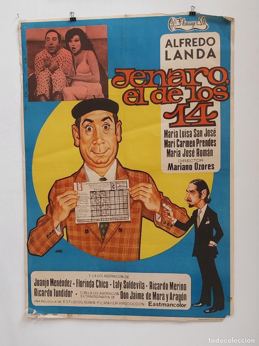 Cine: JENARO EL DE LOS 14 POSTER ORIGINAL - Foto 1