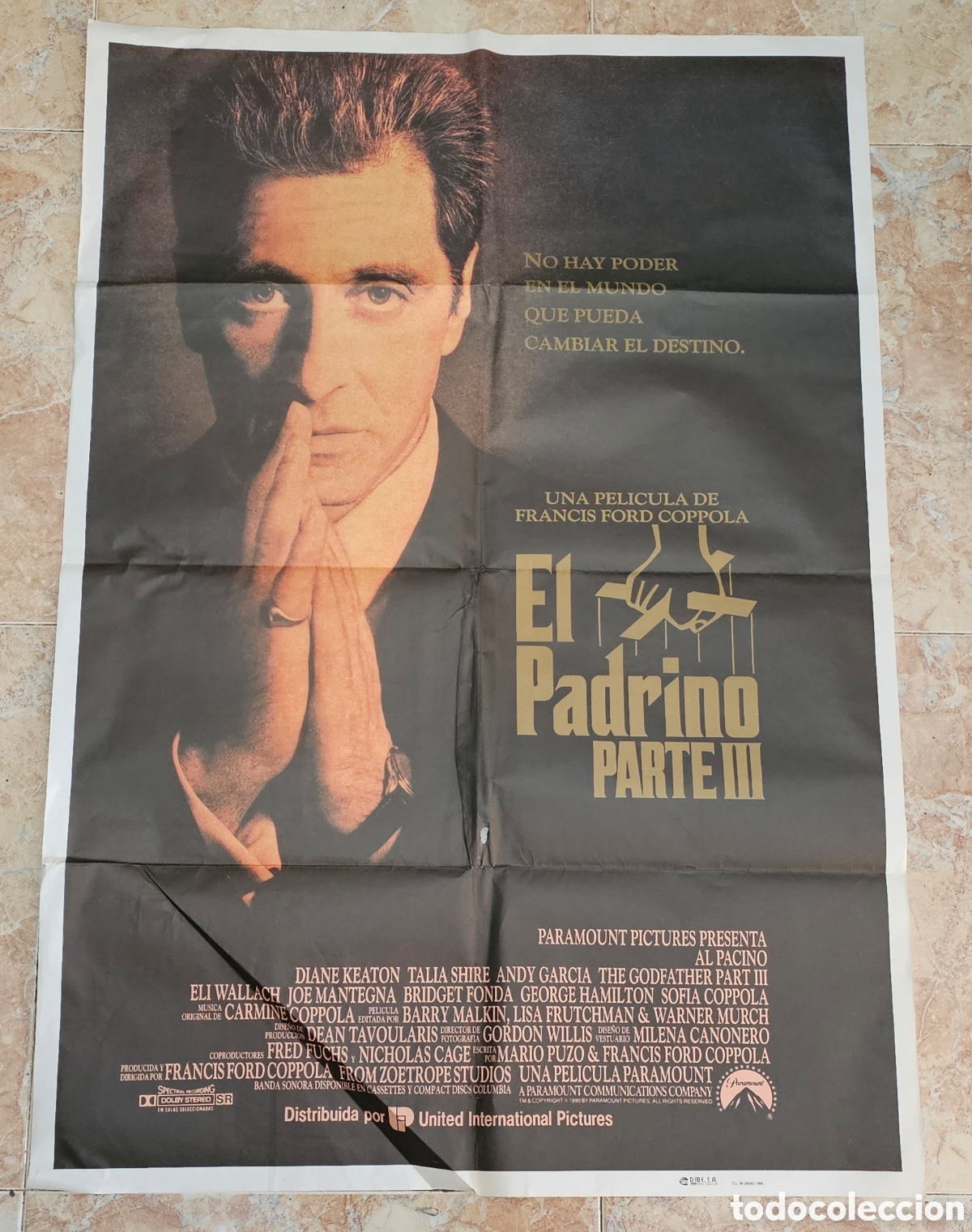 Cine: POSTER ORIGINAL EL PADRINO PARTE 3 - Foto 1