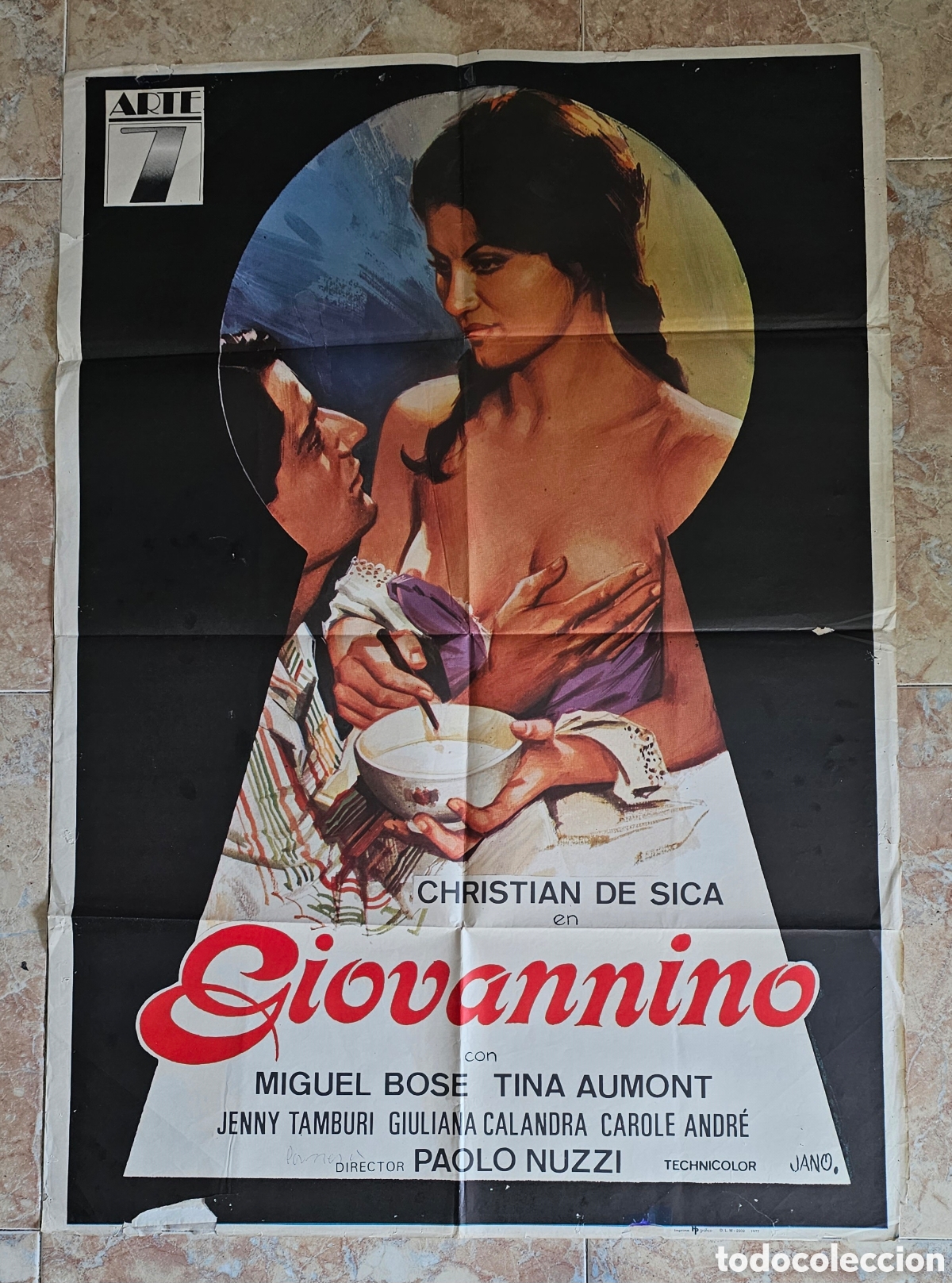 Cinema: POSTER ORIGINAL GIOVANNINO Miguel Bose, Christian de Sica, Tina Aumont