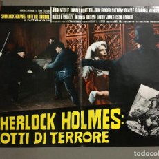 Cine: JB37 SHERLOCK HOLMES ESTUDIO DE TERROR JOHN NEVILLE POSTER ORIGINAL 47X68 ITALIANO