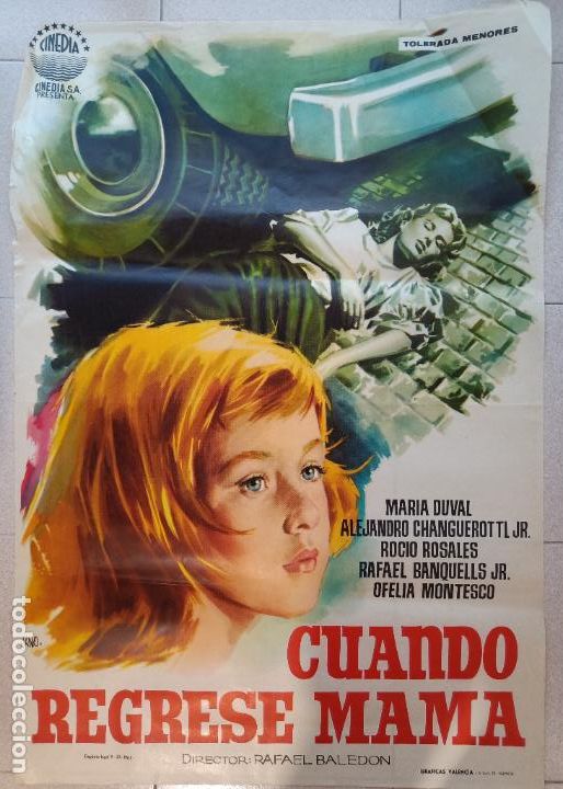 Cinema: CARTEL CINE CUANDO REGRESE MAMA MARIA DUVAL ALEJANDRO CHANGUEROTTI JR. JANO 1962 C2376