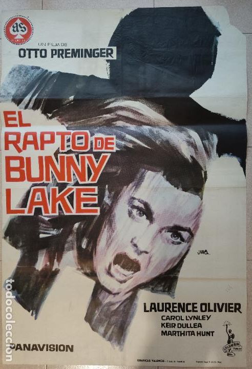 Cinema: CARTEL CINE EL RAPTO DE BUNNY LAKE LAURENCE OLIVIER OTTO PREMINGER C2385