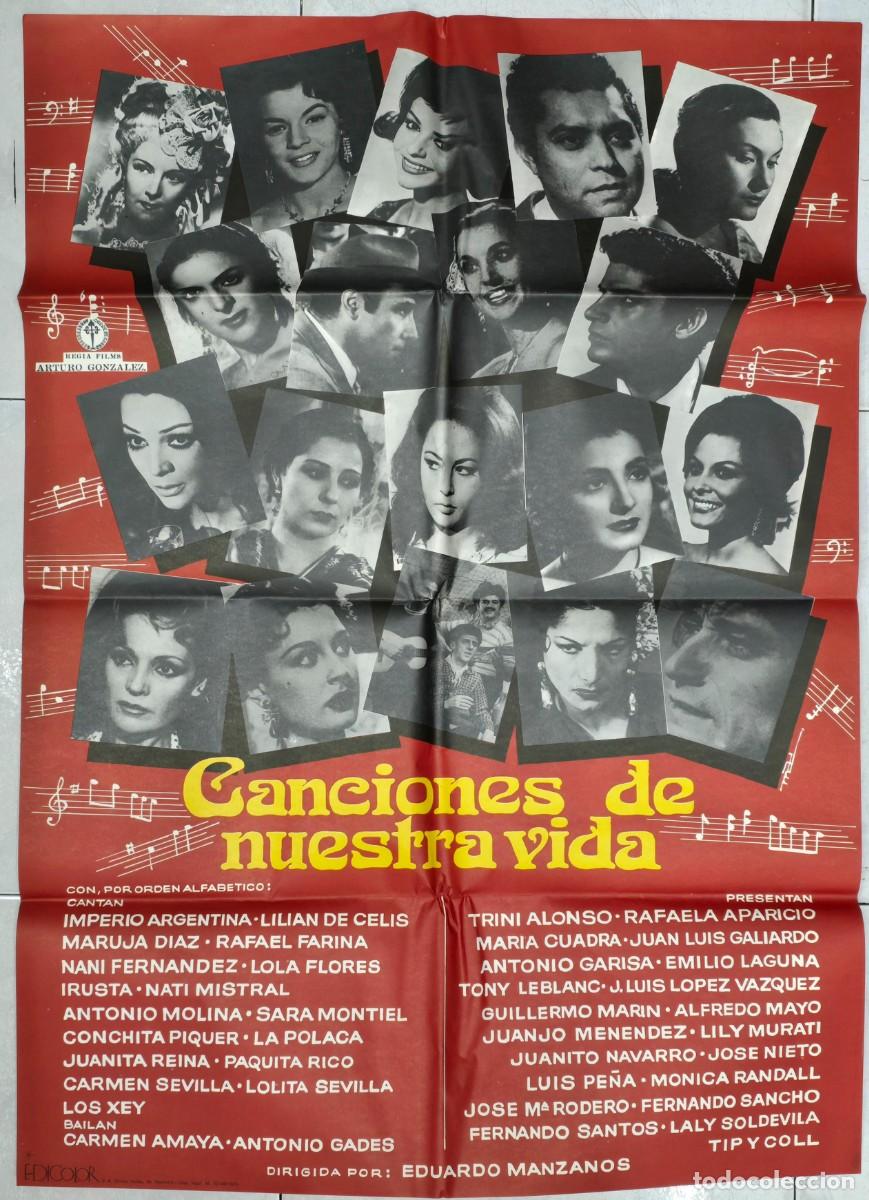 Cine: Canciones De Nuestra Vida. Poster original - Foto 1