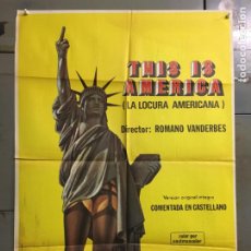 Cine: ODC X924 LA LOCURA AMERICANA THIS IS AMERICA ROMANO VANDERBES POSTER ORIGINAL 70X100 ESTRENO
