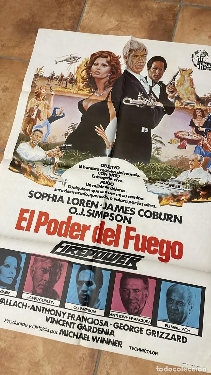 Cine: EL PODER DEL FUEGO SOFIA LOREN 1979. POSTER ORIGINAL - Foto 2