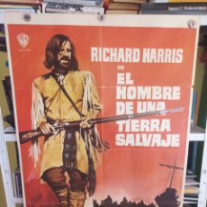 Cine: EL HOMBRE DE UNA TIERRA SALVAJE RICHARD HARRIS POSTER ORIGINAL 70X100 Q