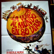 Cine: LA VUELTA AL MUNDO EN 80 DIAS, CON DAVID NIVEN. POSTER. 70 X 100 CMS. 1977.