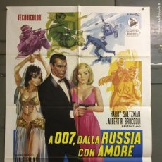 Cine: ACC34 DESDE RUSIA CON AMOR JAMES BOND 007 SEAN CONNERY POSTER ORIGINAL 100X140 ITALIANO