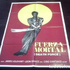 Cine: POSTER ORIGINAL DEATH FORCE EL SAMURAI NEGRO FUERZA MORTAL JAMES IGLEHART LEON ISAAC CIRO H SANTIAGO