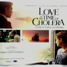 Cine: LOVE IN THE TIME OF CHOLERA, CON JAVIER BARDEM. MNI-POSTER 29,5 X 41,5 CMS.