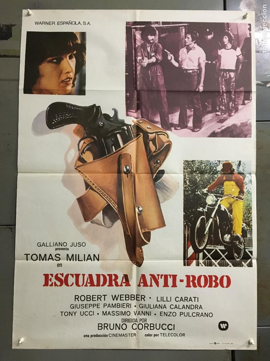 Cinema: RK82D ESCUADRA ANTI ROBO TOMAS MILIAN LILI CARATI POSTER ORIGINAL 70X100 ESTRENO