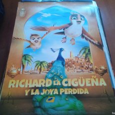 Cine: RICHARD LA CIGUEÑA Y LA JOYA PERDIDA - ANIMACION - BENJAMIN QUABECK - POSTER ORIGINAL VERTIGO 2023