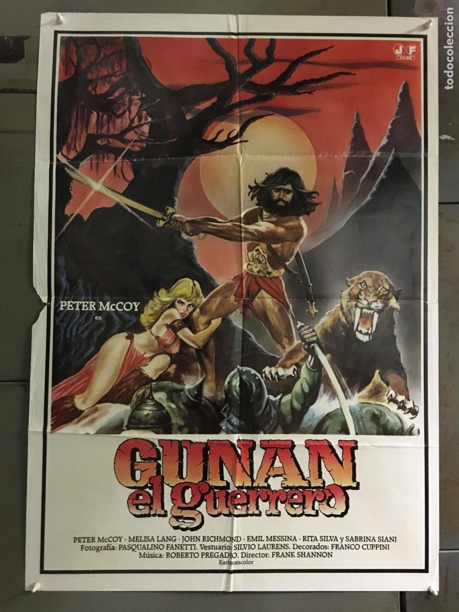 Cine: SR19D GUNAN EL GUERRERO SABRINA SIANI MALISA LONGO POSTER ORIGINAL 70X100 ESTRENO