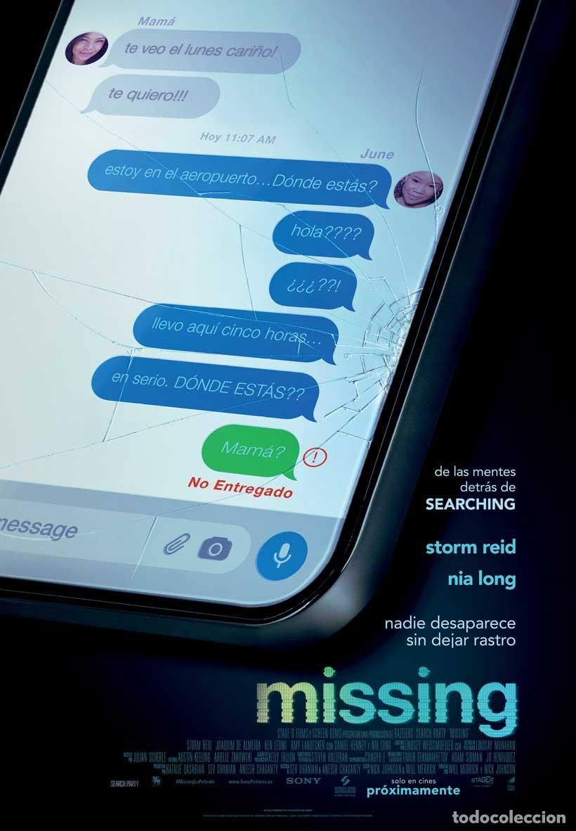 Cine: Missing P&oacute;ster original 70x100 cm aprox. Nicholas D. Johnson Will Merrick - Foto 1